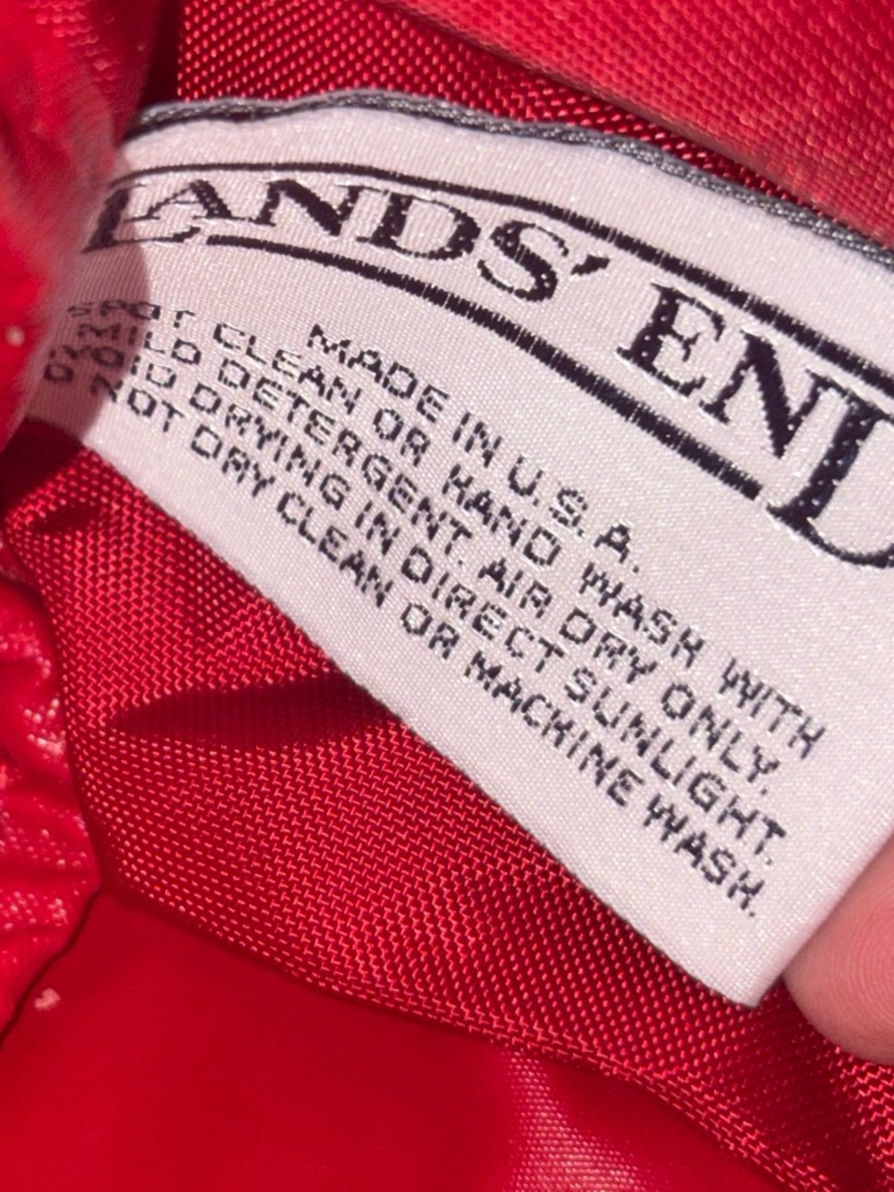 Vintage 80s Lands' End Duffle Bag Red - Picture 9 of 13